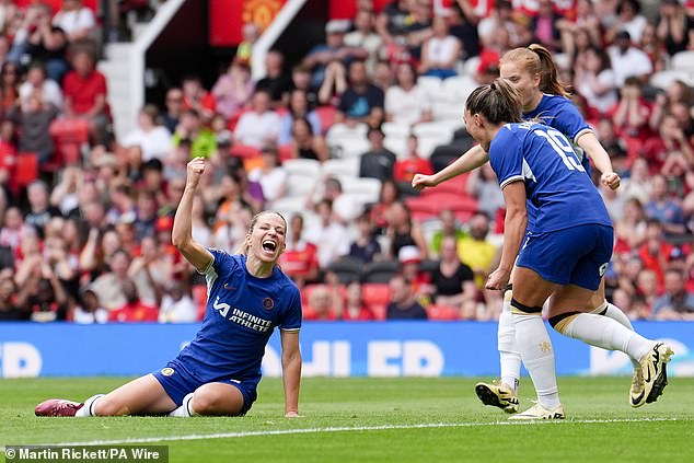 Melanie Leupolz's outstretched leg (pictured) fired a Guro Reiten cross into the back of the net.