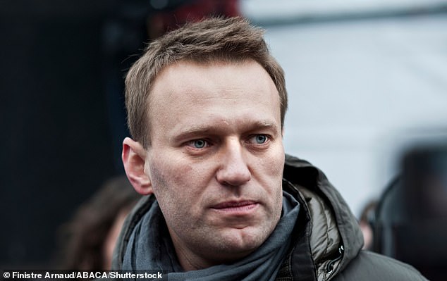 Navalny photographed at a rally in St. Petersburg in 2012. He died at the age of 47 in an Arctic prison camp in February.