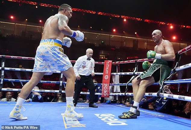 The Ukrainian scored a knockdown in the ninth when Fury found himself held by the ropes.