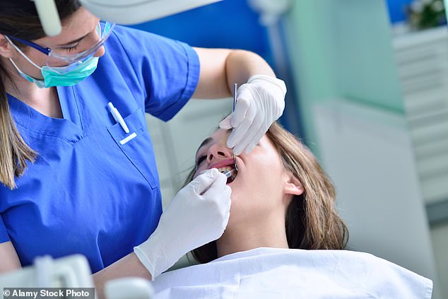 Research has suggested that around nine in ten NHS dental practices are not accepting new adult patients, leaving around one in five people without care (file image)