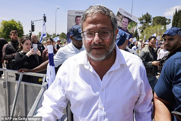 If Gantz leaves the government, Netanyahu would be beholden to his far-right coalition allies. This includes National Security Minister Itamar Ben-Gvir (pictured), who could more easily bring down the government if he does not meet his demands.