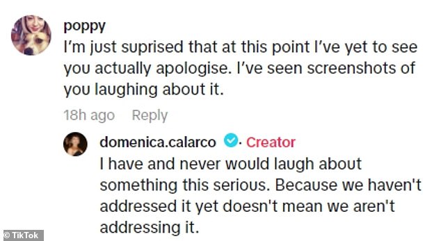 Since then, his posts have been inundated with comments from fans asking him to address the podcast controversy. While Domenica decided not to make a statement, she assured several fans that she and Ella will respond to the backlash. 