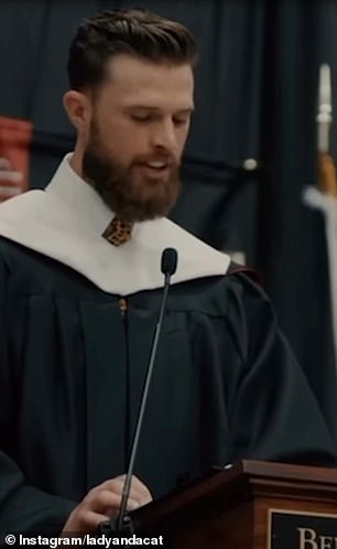 In his now-viral speech, the NRL star congratulated the women who received their degrees and said most of them were probably most excited about getting married and having children.