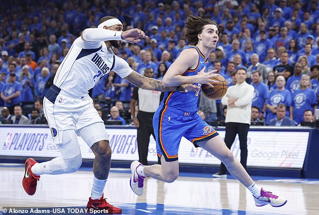 Giddey wore the jersey before a must-win clash against the Dallas Mavericks in their NBA semifinal series.