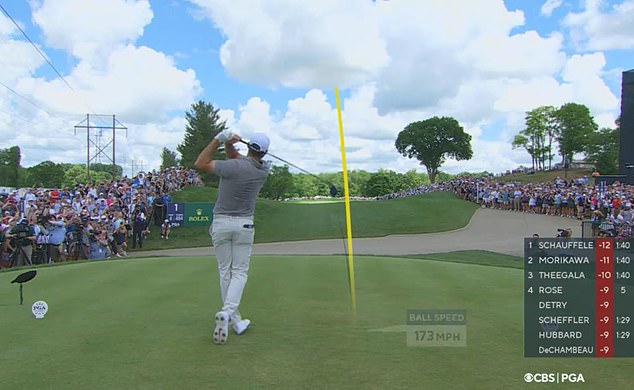 That led to his tee shot on the fourth hole, which sailed left and rolled down the gallery.