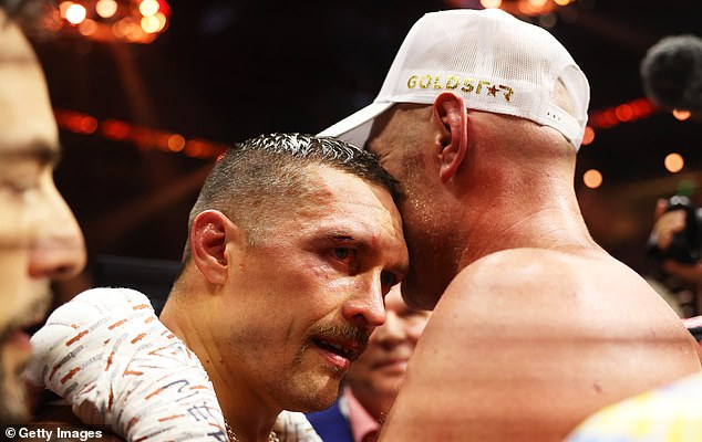 Usyk told Fury that he had admired him since the 2000s and Fury spoke of his admiration for him.