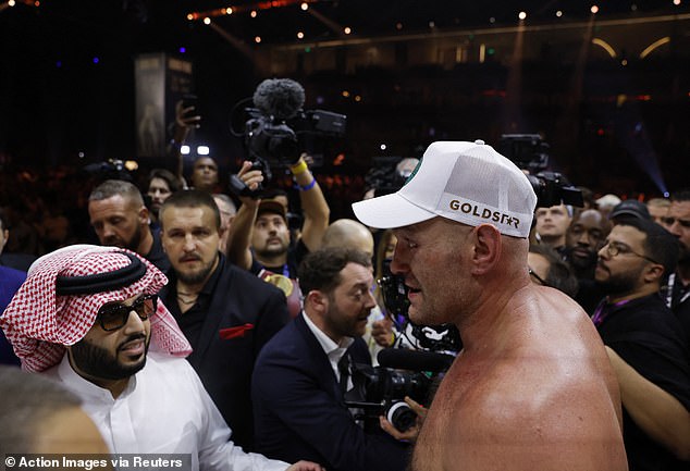 Fury expressed his gratitude to Prince Turki and shouted: 'Show me the money, baby!' when a rematch was mentioned