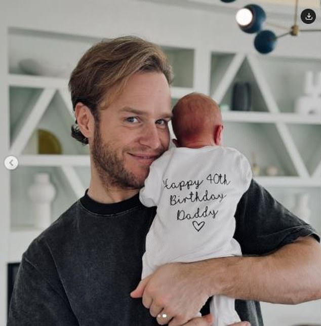 Olly celebrated his 40th birthday on Tuesday and paid special tribute to his newborn daughter Madison on the occasion.