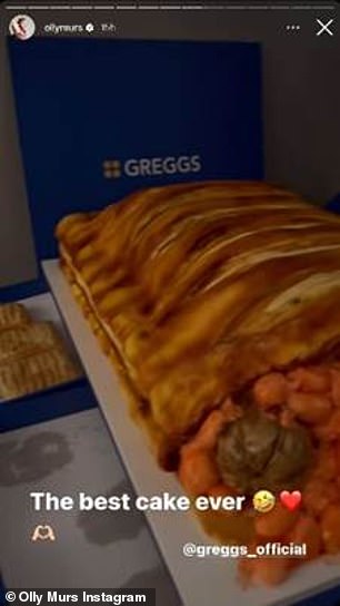 But that wasn't the only surprise Olly enjoyed, as Greggs also took the opportunity to wow him with a truly unique sausage, bean and cheese pie.