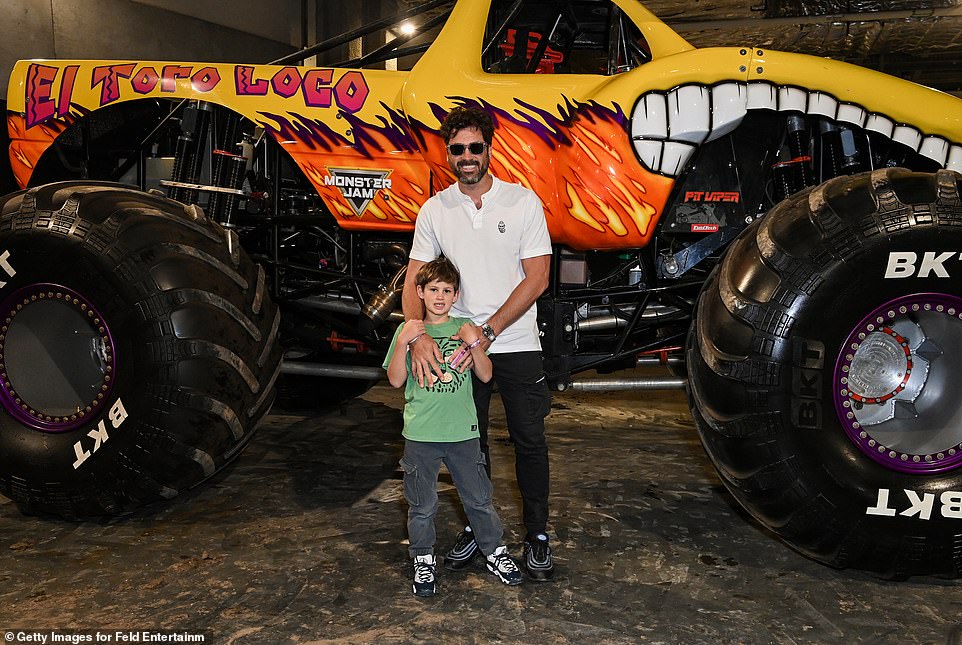 Maksim Chmerkovskiy was accompanied by his seven-year-old son Shai as he attended the star-studded event.