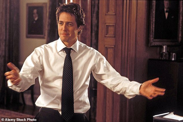 Hugh, famous for playing the Prime Minister in festive classic Love Actually (pictured), revealed why a certain family connection through his marriage had put him off venturing into politics in real life.