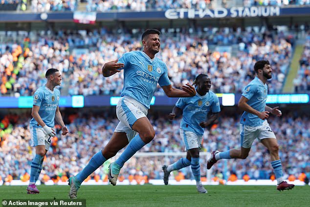 Rodri marked his name on a big day for the champions at the Etihad