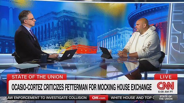 On CNN, Senator John Fetterman was asked about Ocasio Cortez accusing him of bullying. His response to the accusation was 