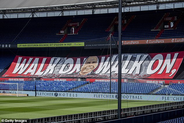 Feyenoord unveiled huge tifo with Slot's face ahead of his last game in charge