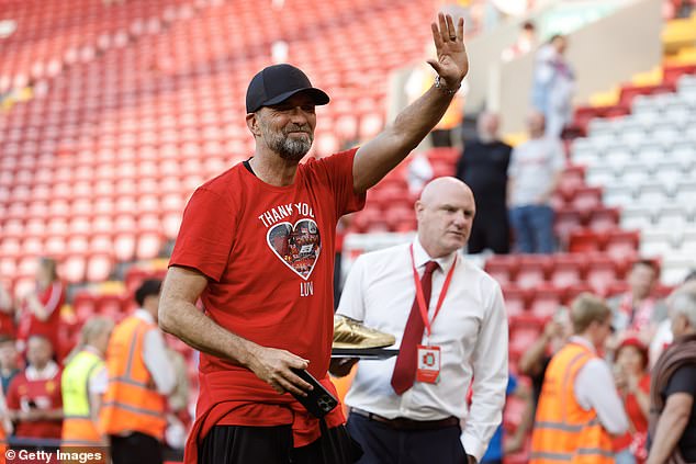 Klopp bid farewell to the Anfield crowd after their 2-0 win over Wolves on Sunday.