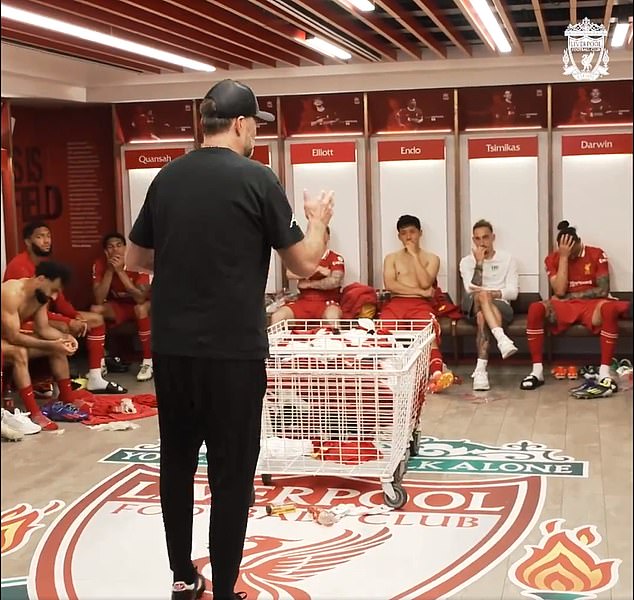 Klopp gave an emotional final speech to his players after his last game in charge