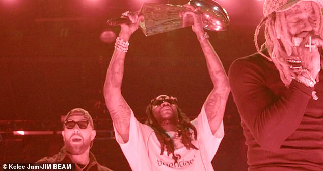 It had a lineup consisting of Lil Wayne, 2 Chainz and Diplo. Together they took out one of the Chiefs' Super Bowl trophies