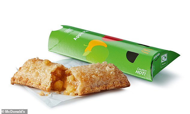 The new Mix 'n' Match menu includes a selection of nine items and a whopping 165 possible food combinations, ranging from four McNuggets to an apple pie (pictured).