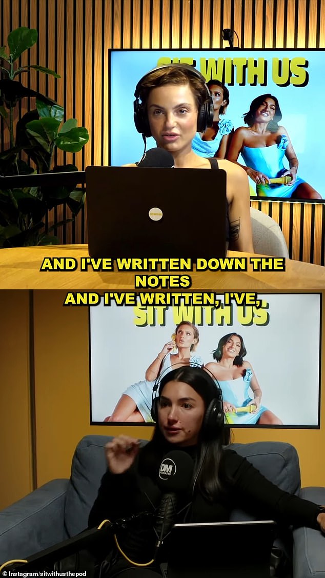 Meanwhile, on a recent episode of their podcast titled A Time To Reflect, Learn and Grow, Domenica and Ella (below) talked about having the season 11 star on their show and the online reaction that followed.