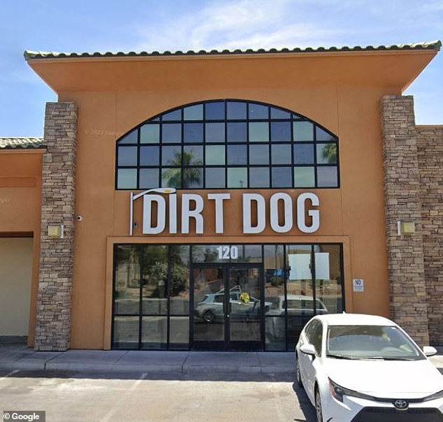 Popular California and Nevada restaurant chain Dirt Dog hosted the disappointing event; Pictured is an example of a chain location in Las Vegas.