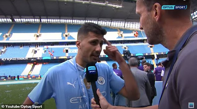 Rodri later said City's mentality in the title race was stronger than Arsenal's.