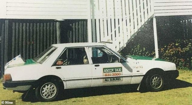 Pictured is Raymond Peter Mulvihill's Ascot taxi, which police believe was parked behind the shop where Ms Phillips was last seen.