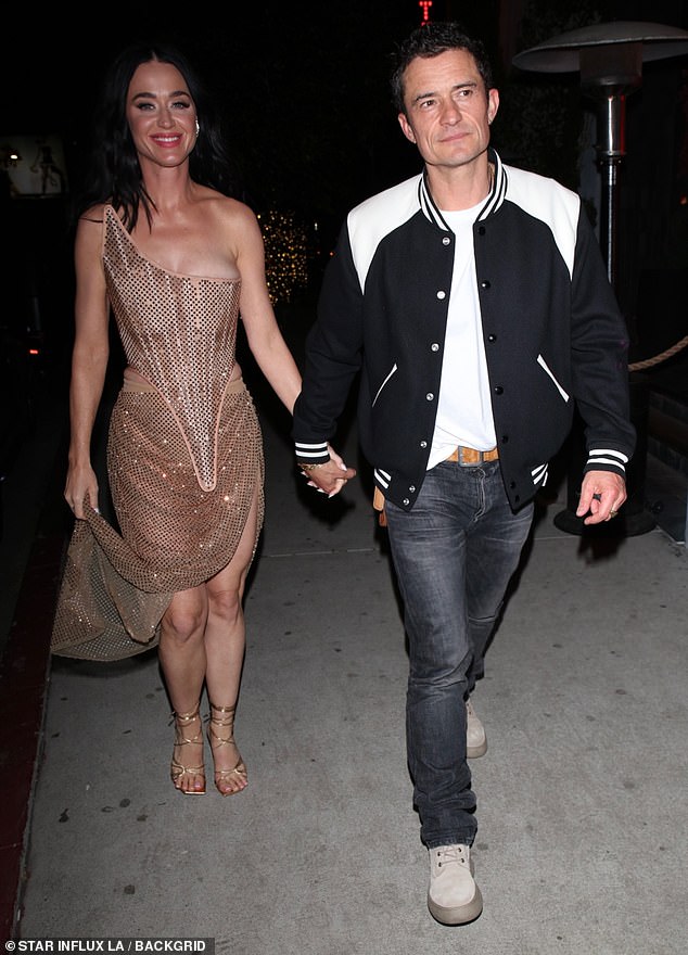 The singer, 39, stunned in a sequin ensemble with a quirky structured top as she headed home with her fellow actor, 47.