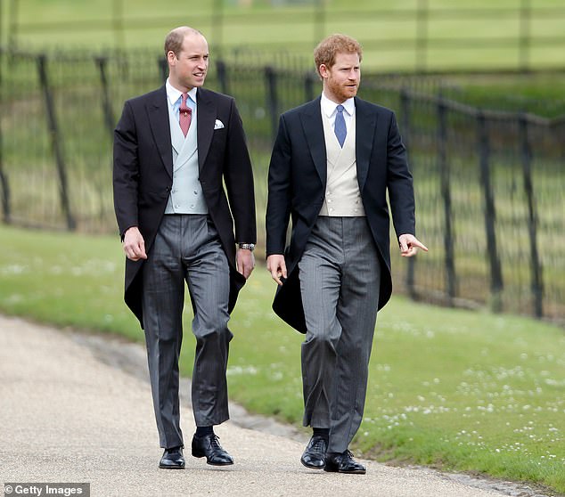 Prince Harry was seen arriving at the church with his brother Prince William.