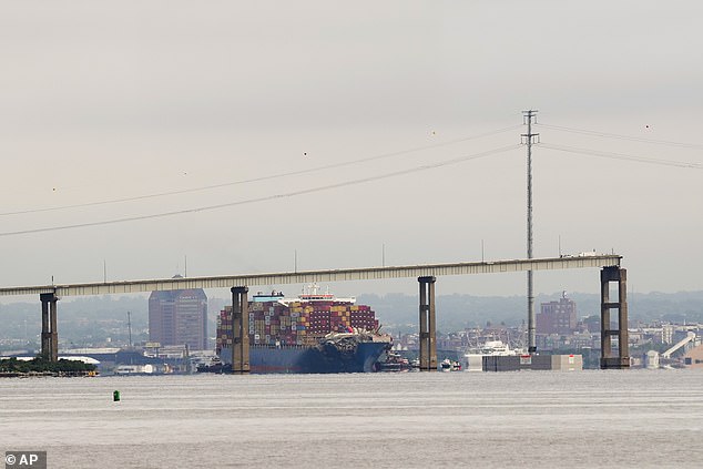 Tugboats escort the container ship Dali after it is refloated in Baltimore, Monday, May 20, 2024