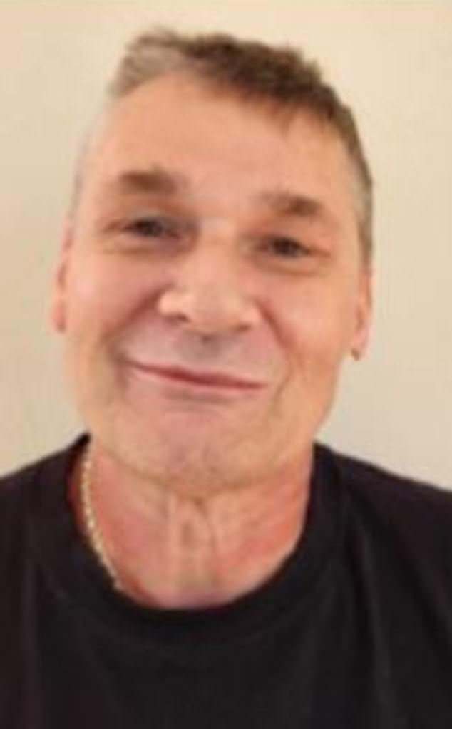 The 57-year-old man (pictured) was captured by police on Monday night, having last been seen in Mount Lawley, north of Perth, at 5.50am on Monday.