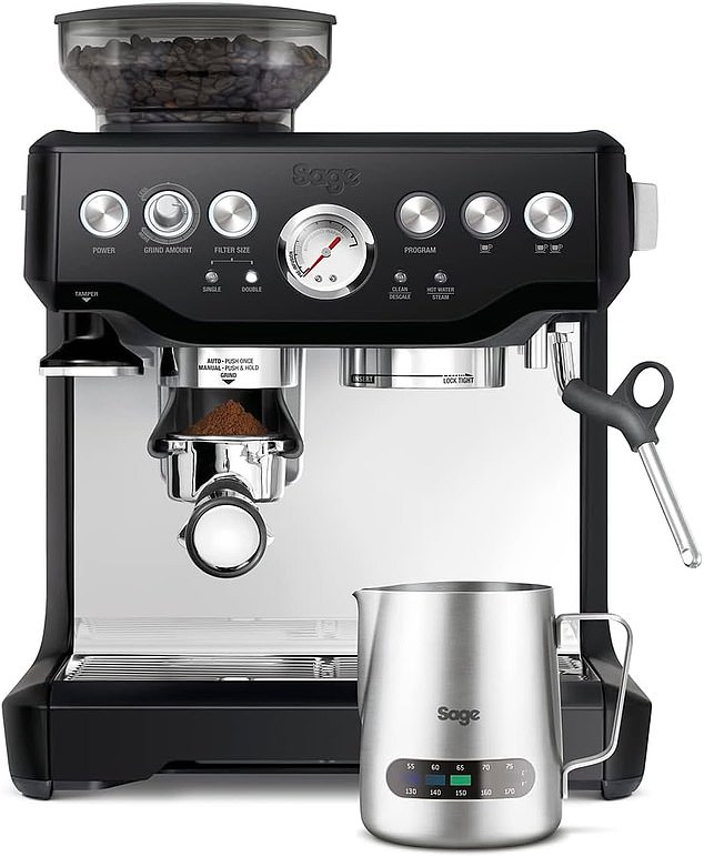 The £500 Sage Barista Express is a popular bean-to-cup conversion option as it includes a built-in grinder to ensure the beans stay fresh before brewing.