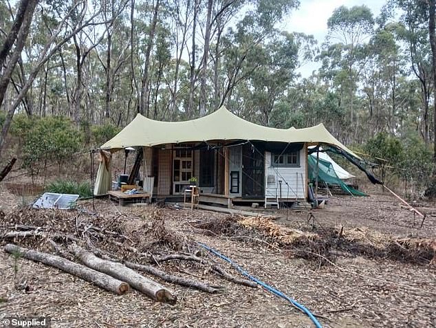 The property is a bush block and when Nathaniel bought it in 2020 it was sold as camping land.