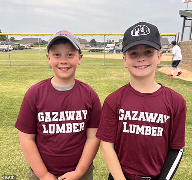 Luke (left) was overjoyed when he realized he was finally going to have a stable family and home. It's unclear why the child was in the foster system to begin with.