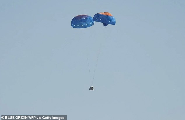 One of the parachutes on the three landing capsules failed to inflate on the return trip, but that problem did not affect the landing.