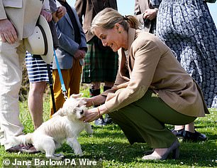 The Duchess knelt down to play with Loki