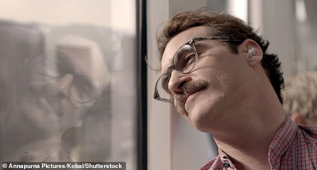 Johansson starred in Spike Jonze's 2014 film 'Her', in which she voiced an AI that Joaquin Phoenix's character falls in love with (pictured)