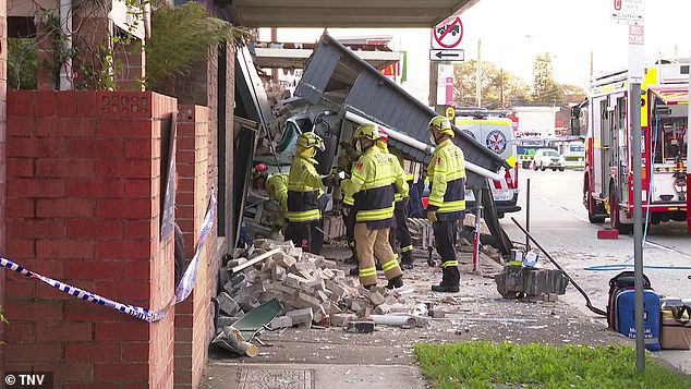 The man driving the truck is believed to have lost control after suffering a medical episode behind the wheel.