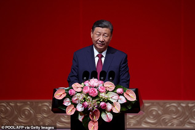 Li and Zhang* told the publication that Beijing's 'zero-Covid' policy had ruined them with no hope of recovery, prompting them to flee (pictured, Chinese President Xi Jinping)