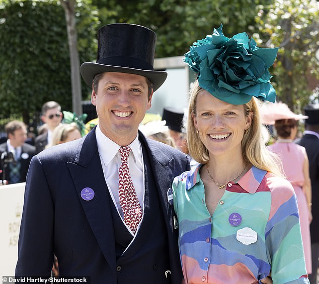 Zoe, 40, pictured with her horse breeder husband Jake Warren, godson of the late Princess Diana.