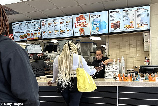 A Burger King fast food restaurant in Hialeah, Florida, U.S., on Thursday, April 18, 2024. Restaurant Brands International Inc. released its quarterly earnings numbers on April 30, ahead of the acquisition of the restaurants owned by Carrols.