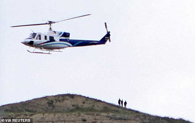 The ill-fated helicopter carrying the Iranian president was photographed taking off.