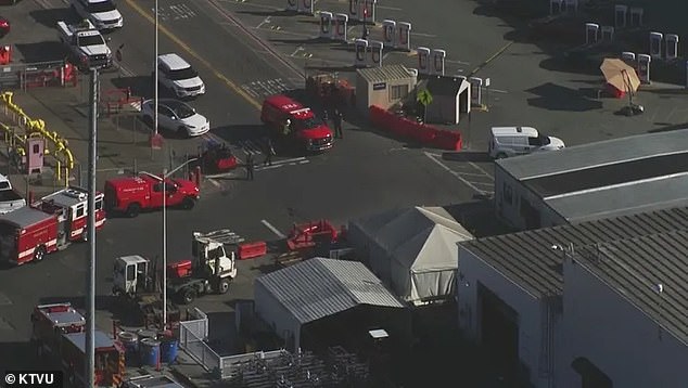 Local footage captured showed a team of firefighters on the ground responding to the factory's call.