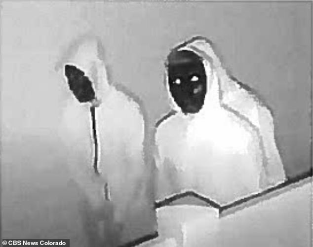 The killers were captured on chilling surveillance footage approaching the house, wearing hockey masks and armed with gasoline cans.