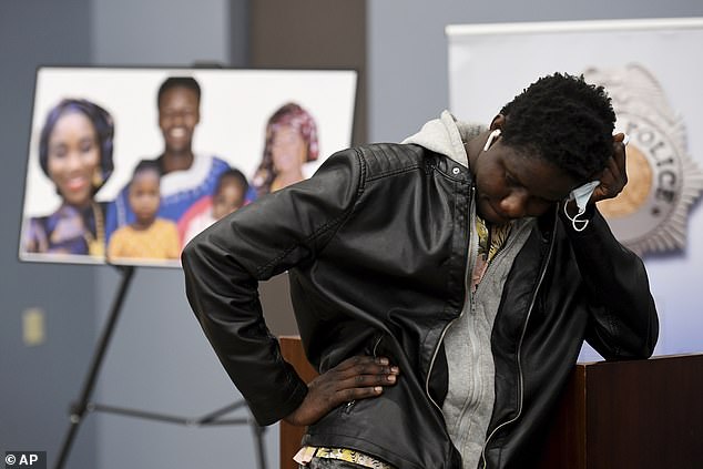 Djibril's brother shook his head when details of the murder were revealed at a Denver police news conference following the arrests in January 2021.