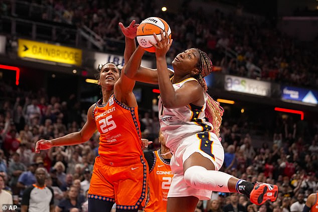 Aliyah Boston had a chance to tie the score for the Fever, but missed with seconds left to play.