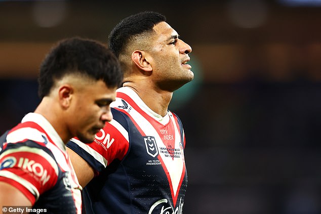 Sydney Roosters players react to the club's loss to the Cronulla Sharks during the Magic Round in Brisbane at the weekend. The video was recorded the night before the game.