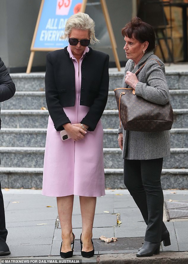 Shelley was seen in Sydney's CBD being comforted by her mother on Monday.