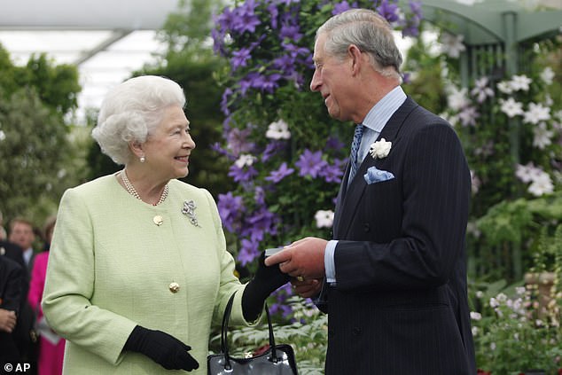 Queen Elizabeth II presented her son, Prince Charles, a keen gardener, with the Royal Horticultural Society's Victoria Medal of Honor during a visit to the Chelsea Flower Show in May 2009.