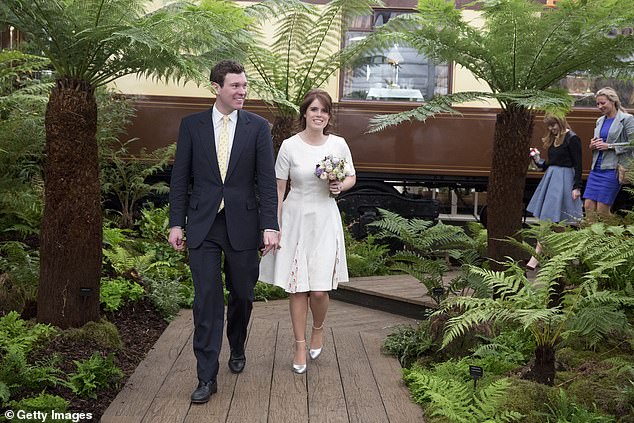 Princess Eugenie and Jack Brooksbank walk hand in hand in May 2016