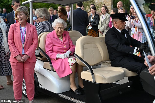 Queen Elizabeth II during a visit to the Chelsea Flower Show in 2022 which celebrated the Platinum Jubilee. This was the last Chelsea Flower Show she would attend before her death in September.